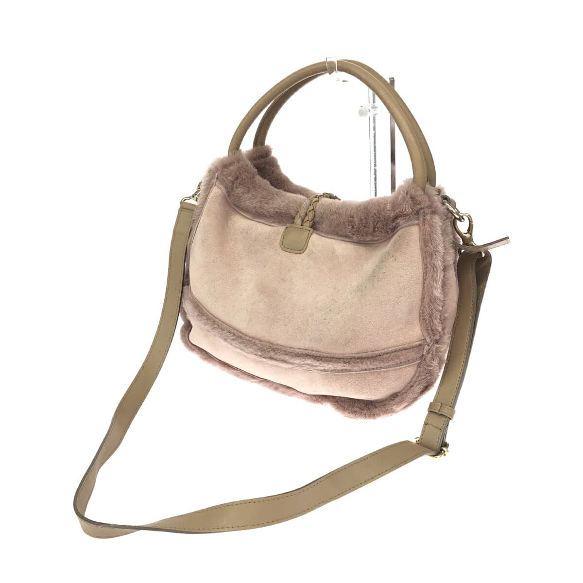 Ginza Kanematsu 2WAY Bag Mouton Pink Ladies 3