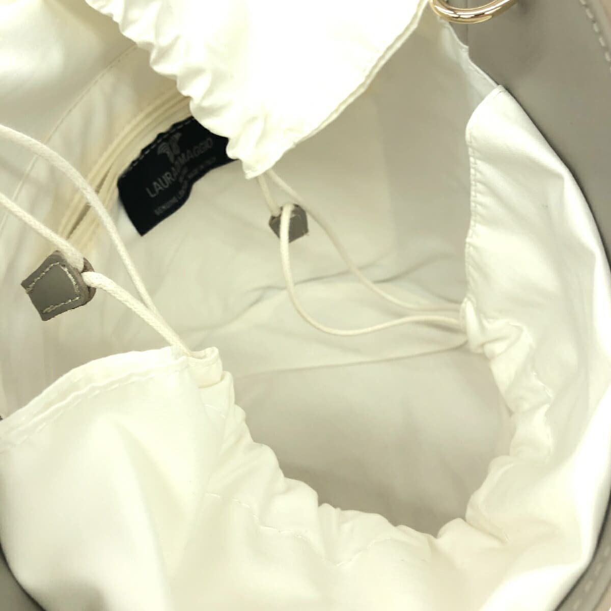 LAURA DIMAGGIO 2WAY Bag Good Condition Leather Greige Women's 5