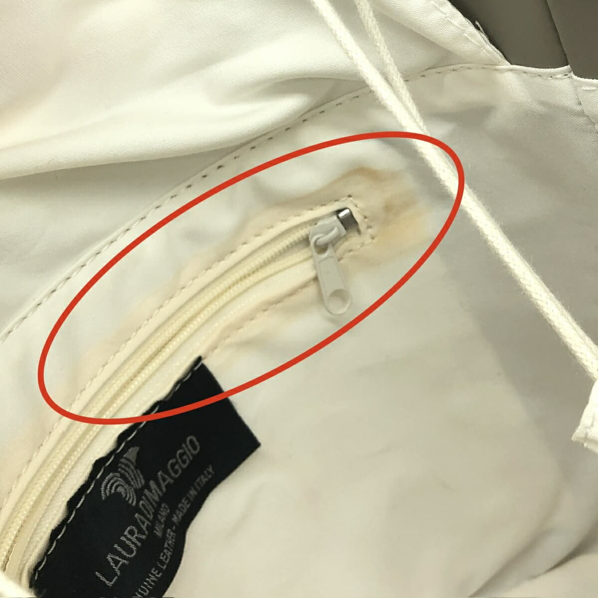 LAURA DIMAGGIO 2WAY Bag Good Condition Leather Greige Women's 6