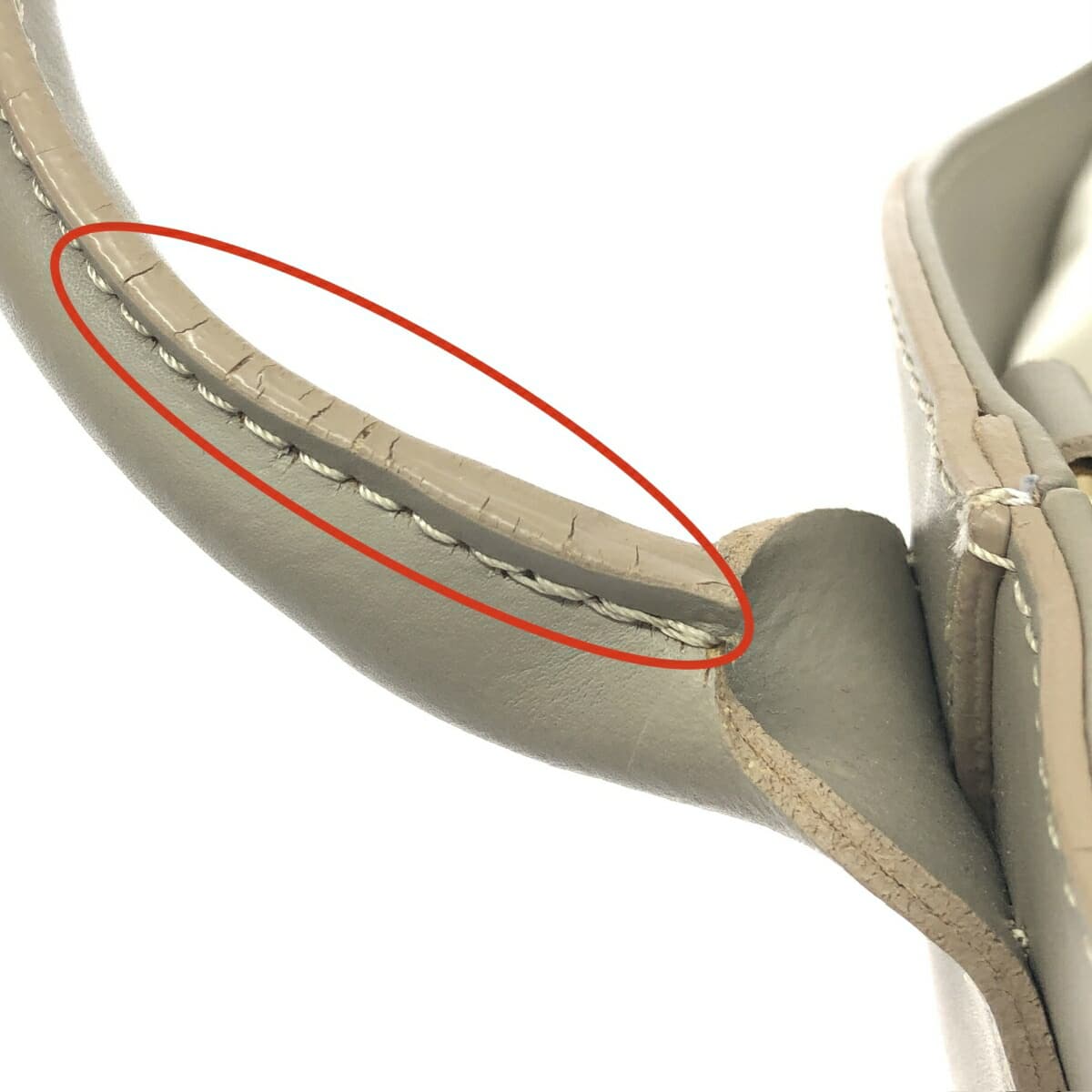 LAURA DIMAGGIO 2WAY Bag Good Condition Leather Greige Women's 7