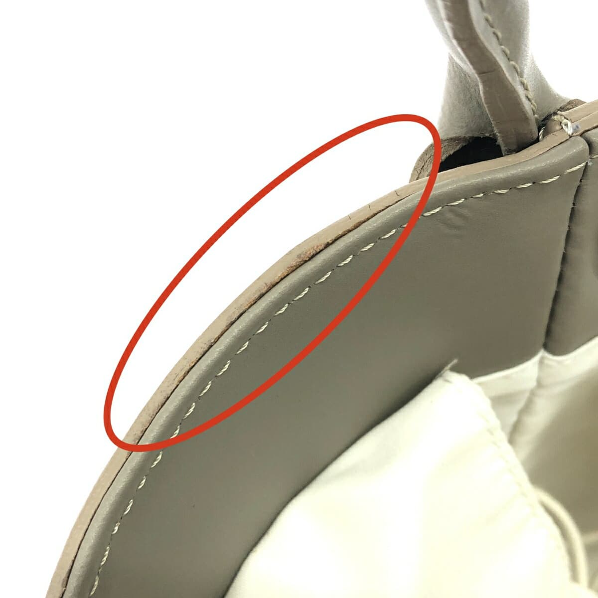 LAURA DIMAGGIO 2WAY Bag Good Condition Leather Greige Women's 9