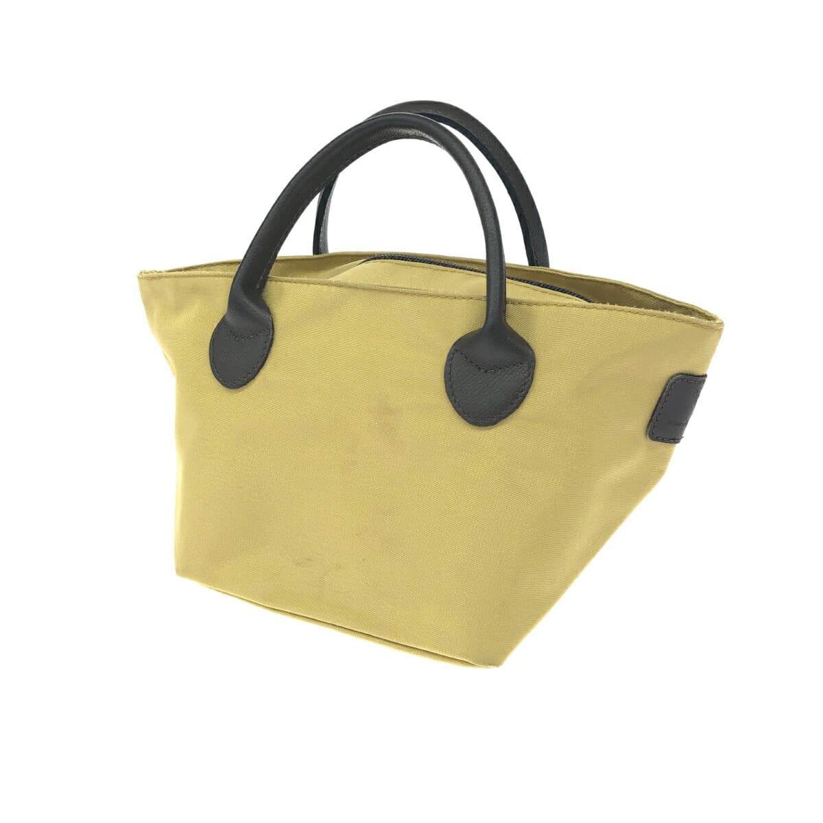Herve Chapelier Small Boat Tote Bag - Nylon with Leather Handles / Mustard ND Line / Sheep Tag - Women's 3