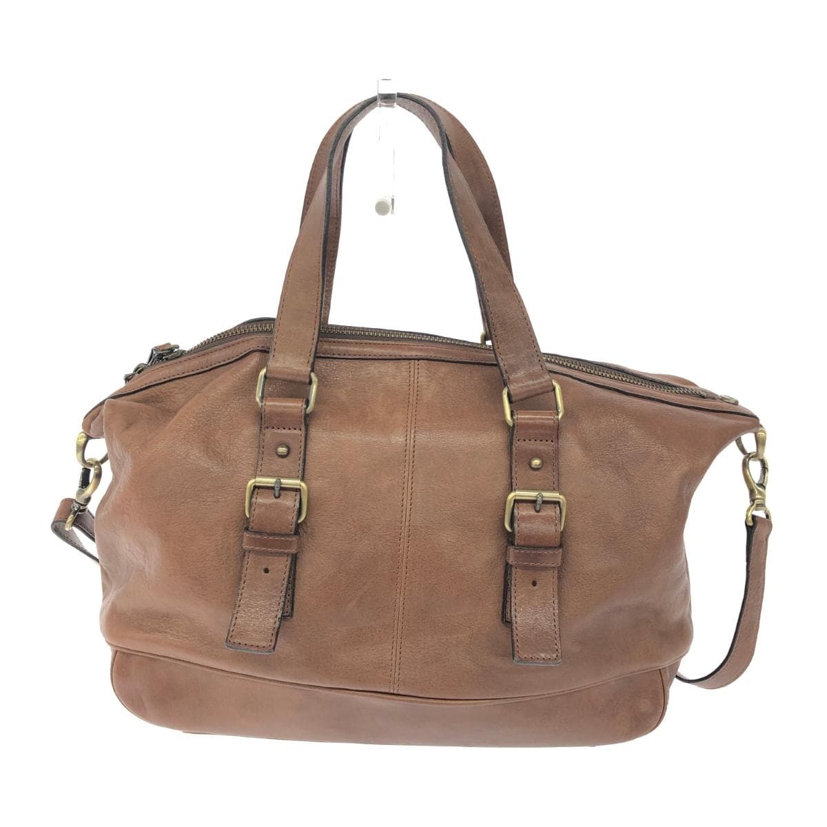 Ginza Kanematsu 2WAY Bag Good Condition Leather Brown Women's