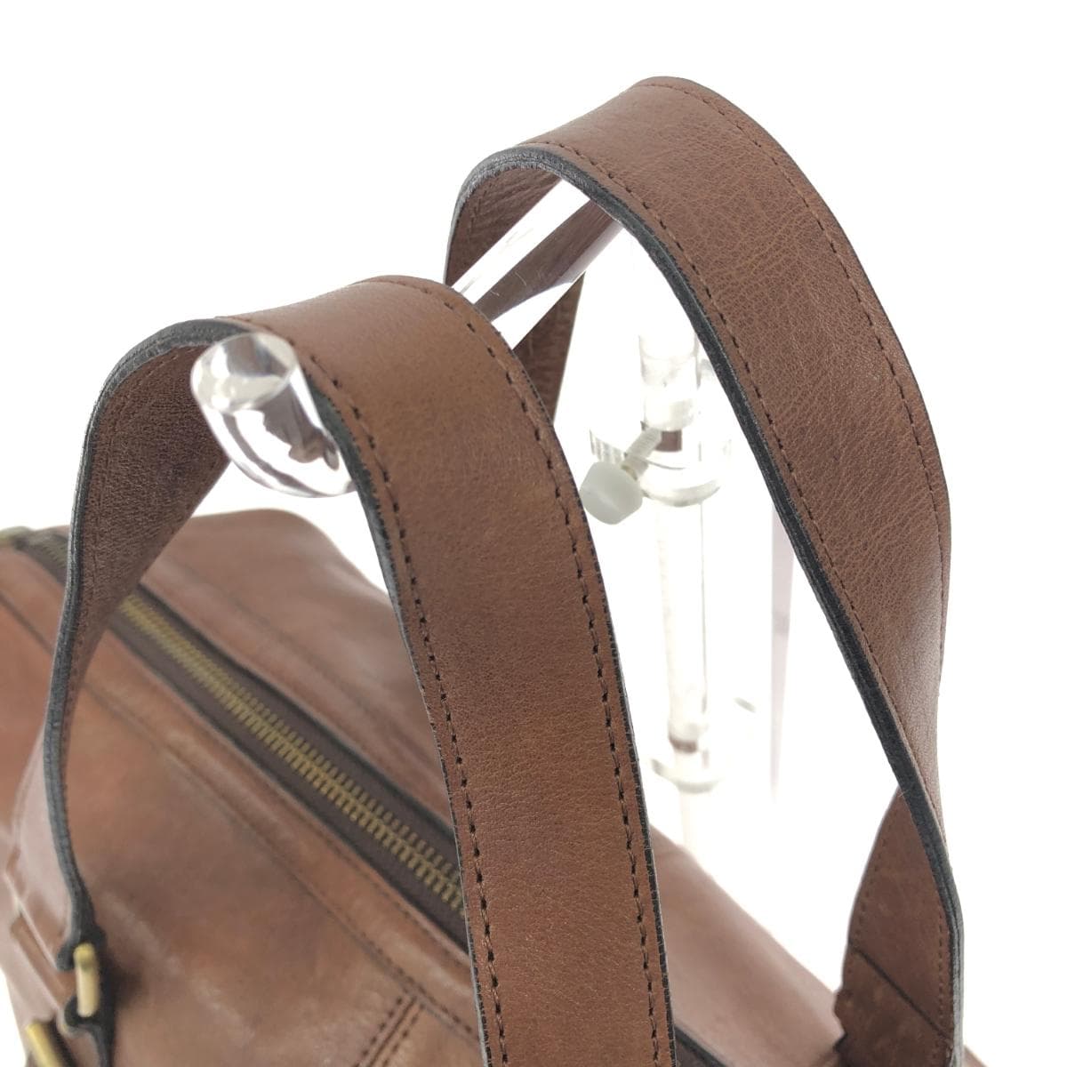 Ginza Kanematsu 2WAY Bag Good Condition Leather Brown Women's 4