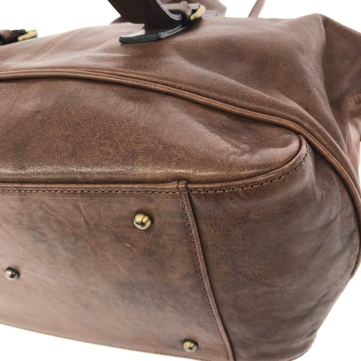 Ginza Kanematsu 2WAY Bag Good Condition Leather Brown Women's 6