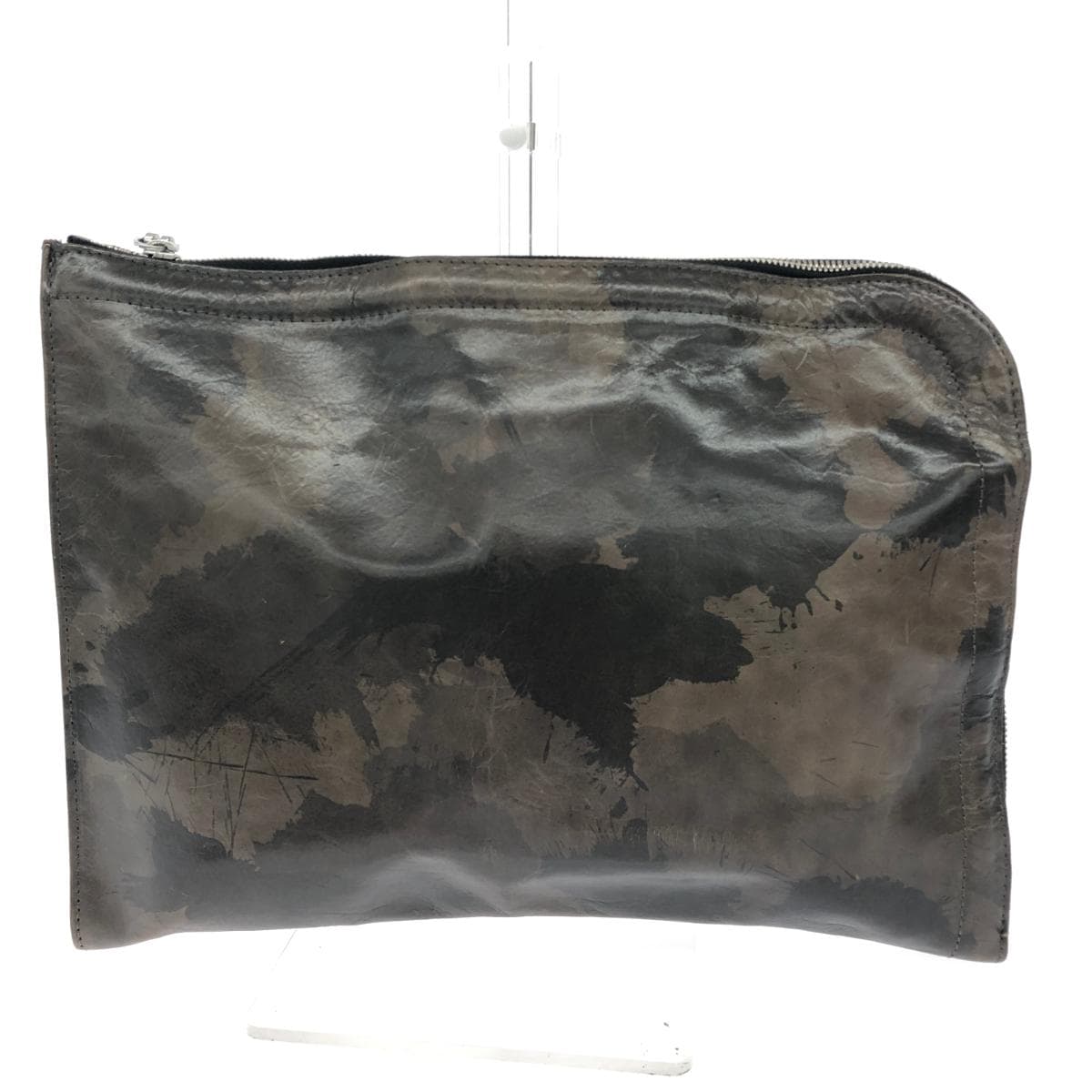 aniary Aniali Camouflage Leather Clutch Bag Khaki Men's 2