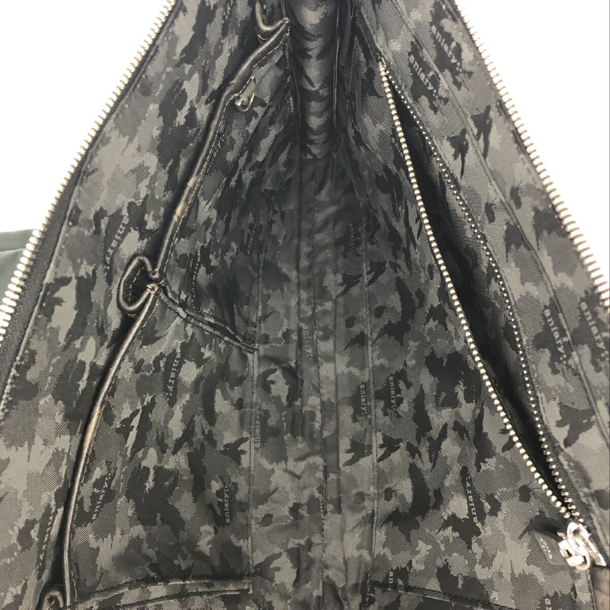 aniary Aniali Camouflage Leather Clutch Bag Khaki Men's 5