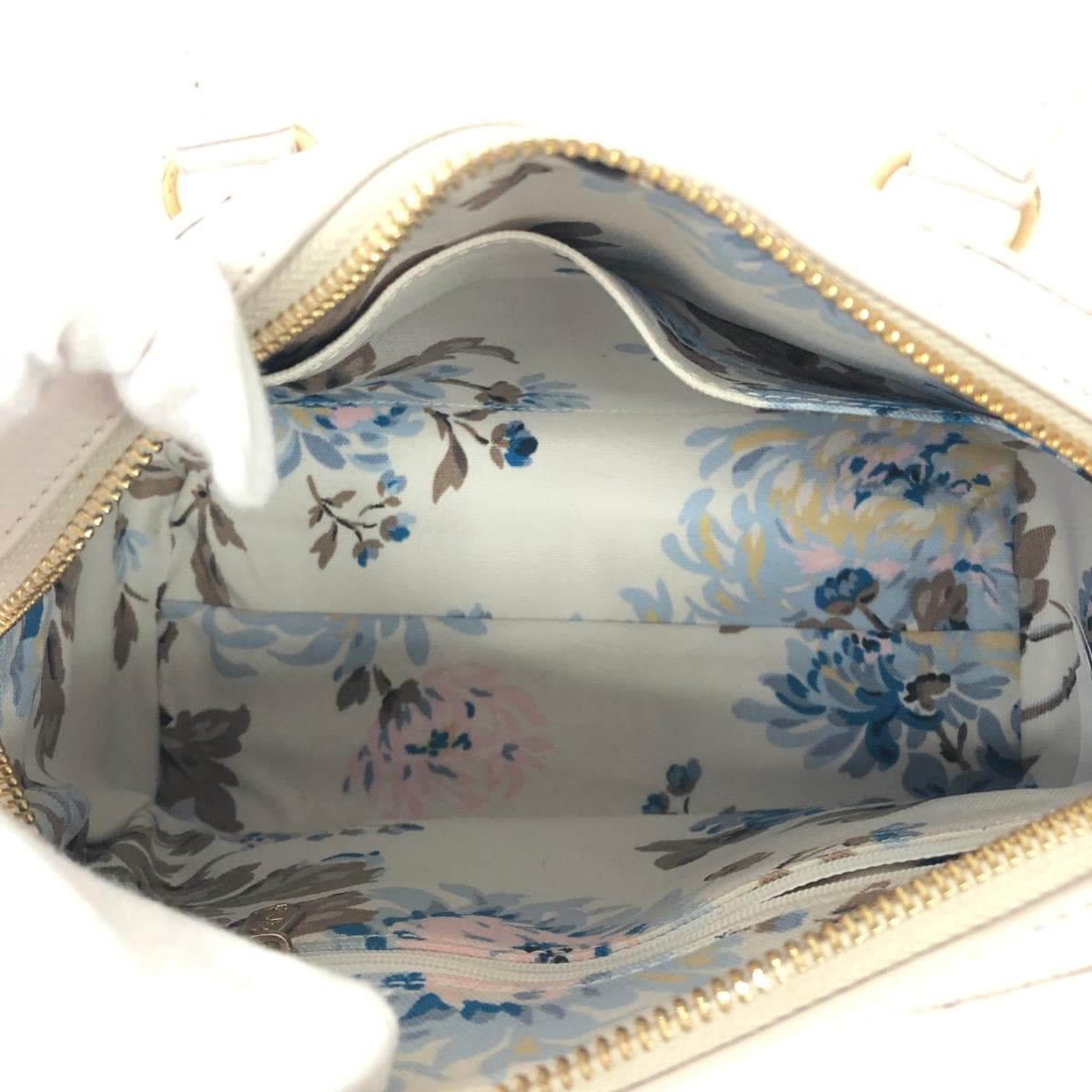 Cath Kidston 2WAY Handbag Floral Pattern/PVC/Ivory Ladies 5