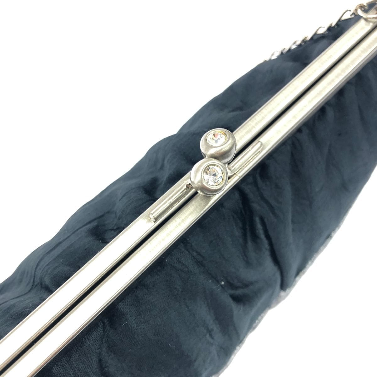 Cherosita Sherojita clasp party bag - Stone/Beads/Sequins/Chain/Nylon - Black Ladies 5