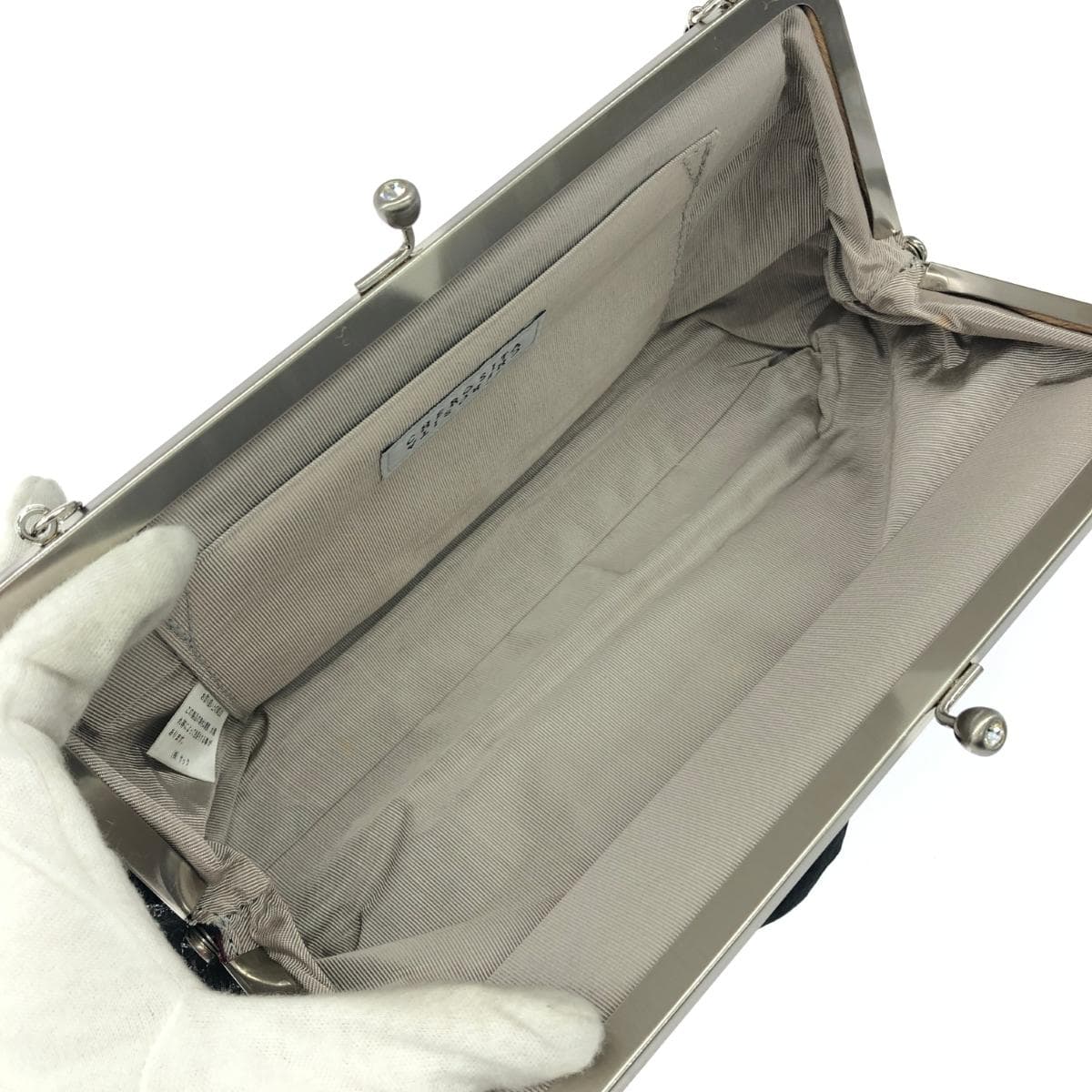 Cherosita Sherojita clasp party bag - Stone/Beads/Sequins/Chain/Nylon - Black Ladies 6