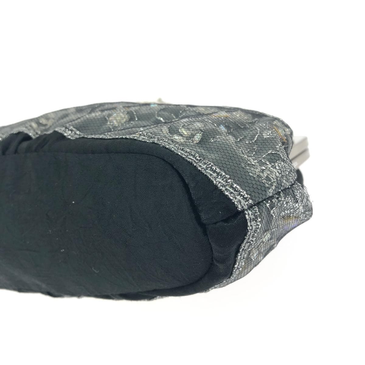 Cherosita Sherojita clasp party bag - Stone/Beads/Sequins/Chain/Nylon - Black Ladies 8