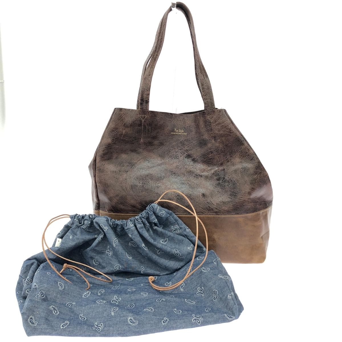 Ace Plus style/Tote bag Leather Brown Unisex