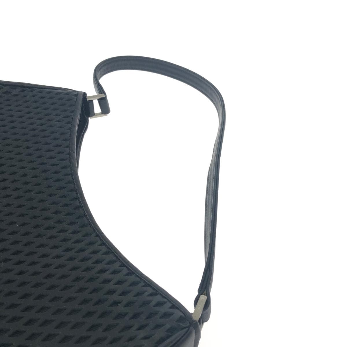 Ginza Yoshinoya One Shoulder Bag Punching Leather Black Ladies 6