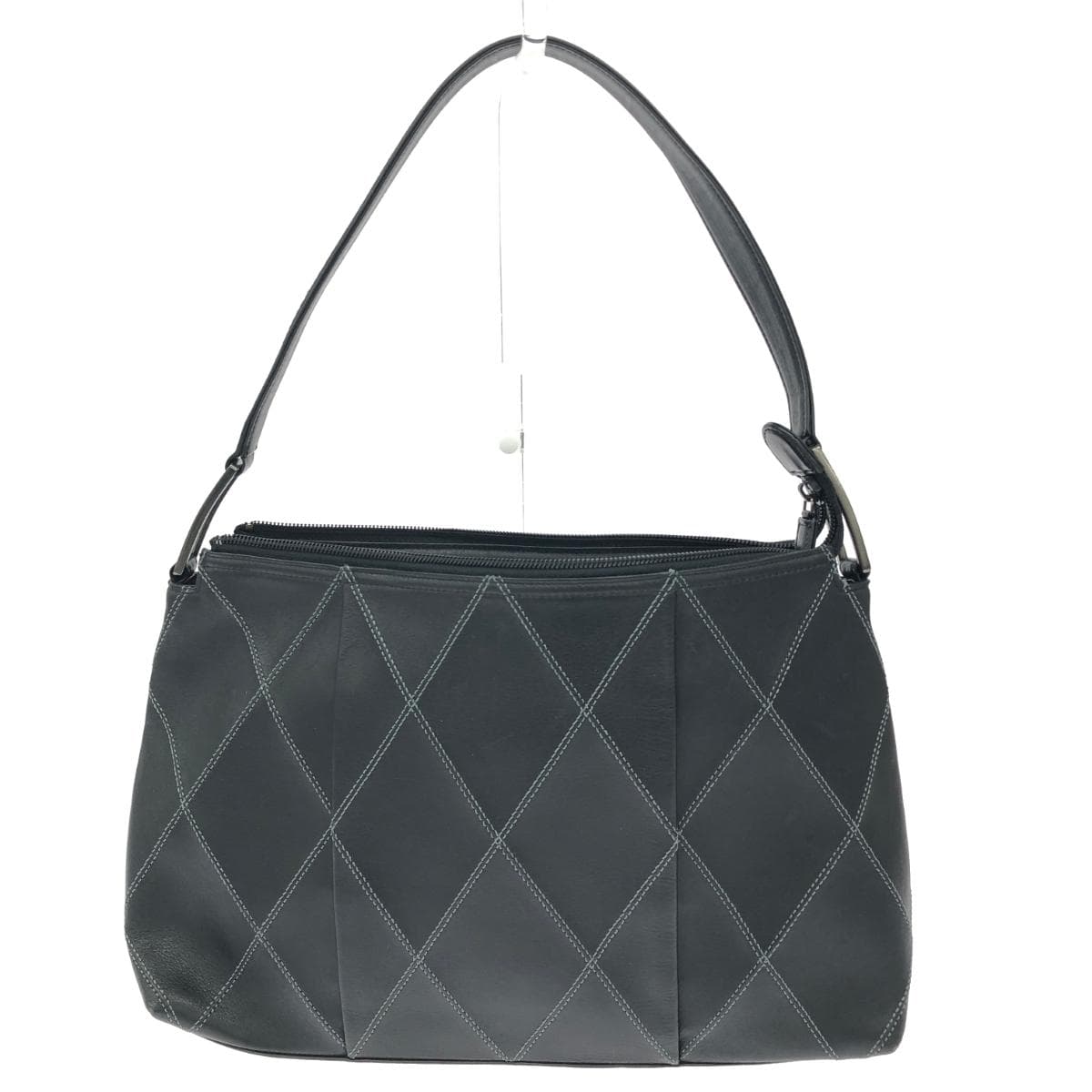 Ginza Yoshinoya One Shoulder Bag Leather Black Women's