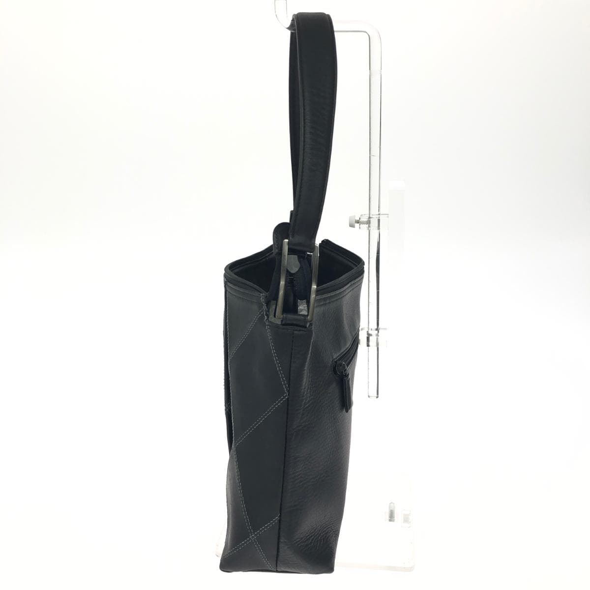 Ginza Yoshinoya One Shoulder Bag Leather Black Women's 2