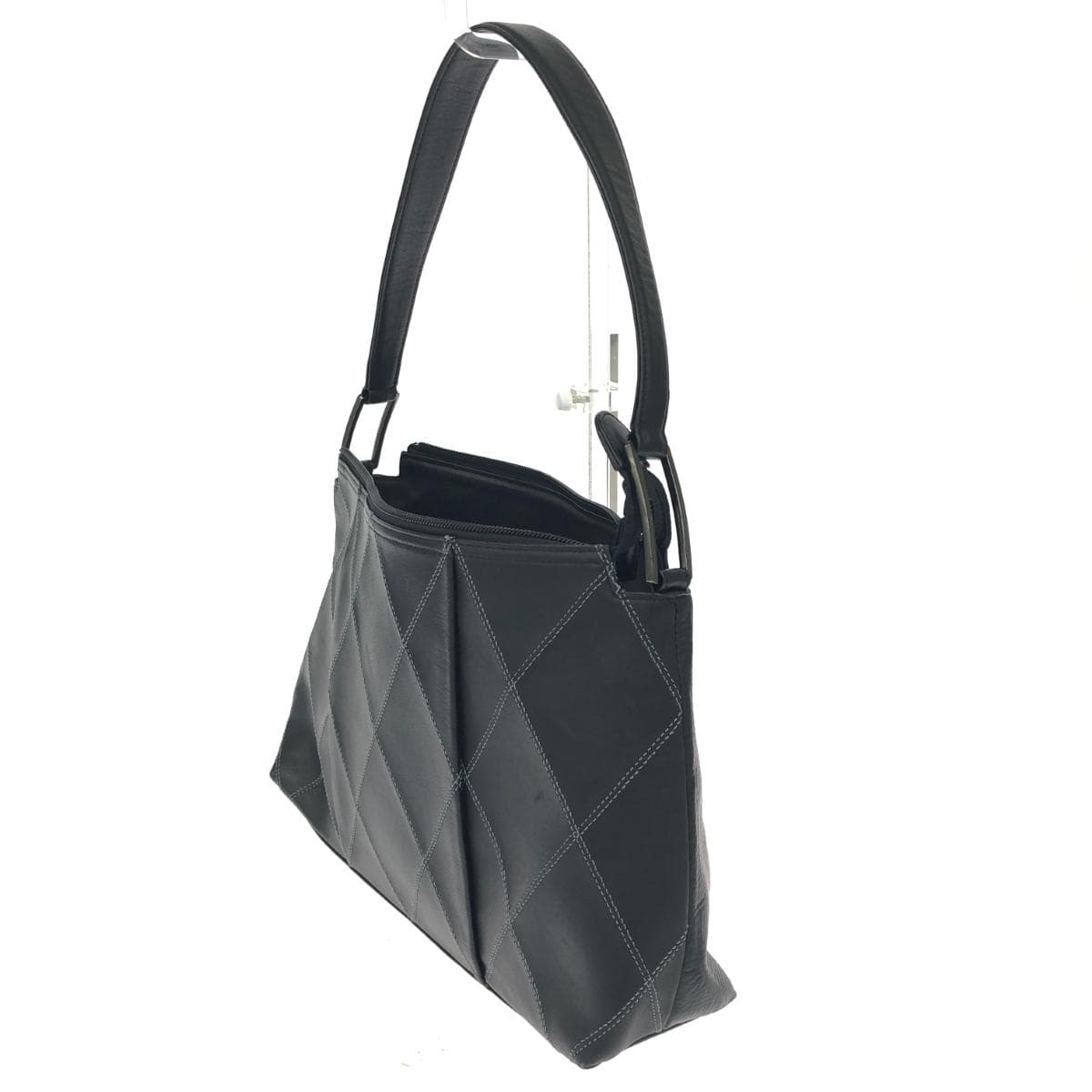 Ginza Yoshinoya One Shoulder Bag Leather Black Women's 3