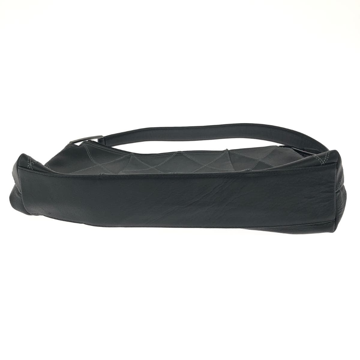 Ginza Yoshinoya One Shoulder Bag Leather Black Women's 7