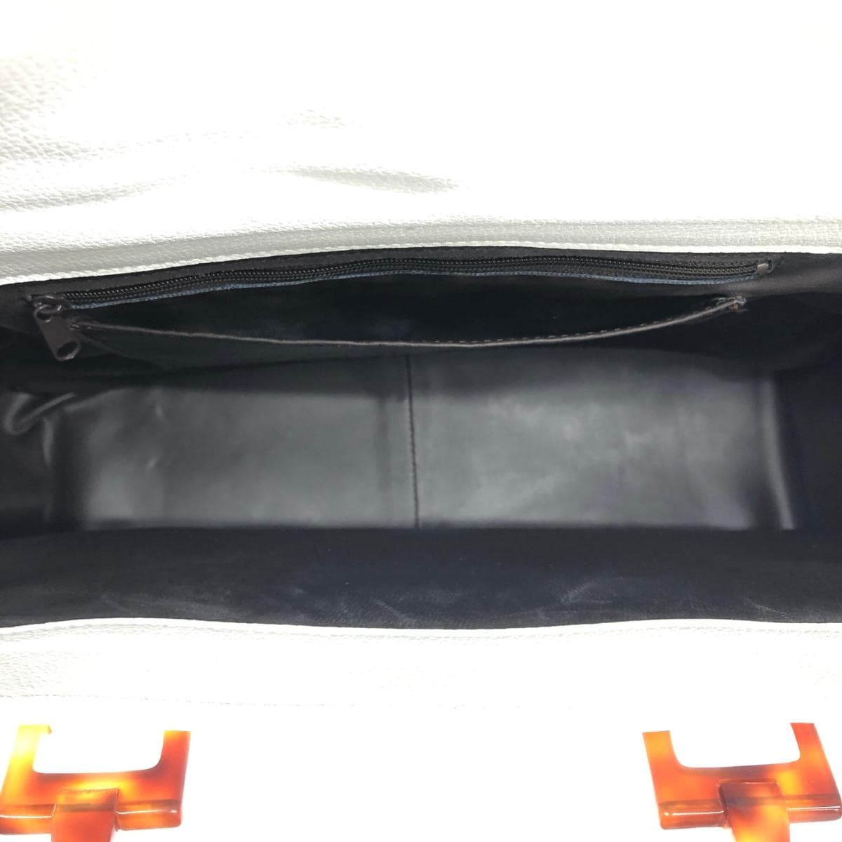 Marice Paris / Handbag Plastic handle / Turn lock hardware / Made in France White Women's 4