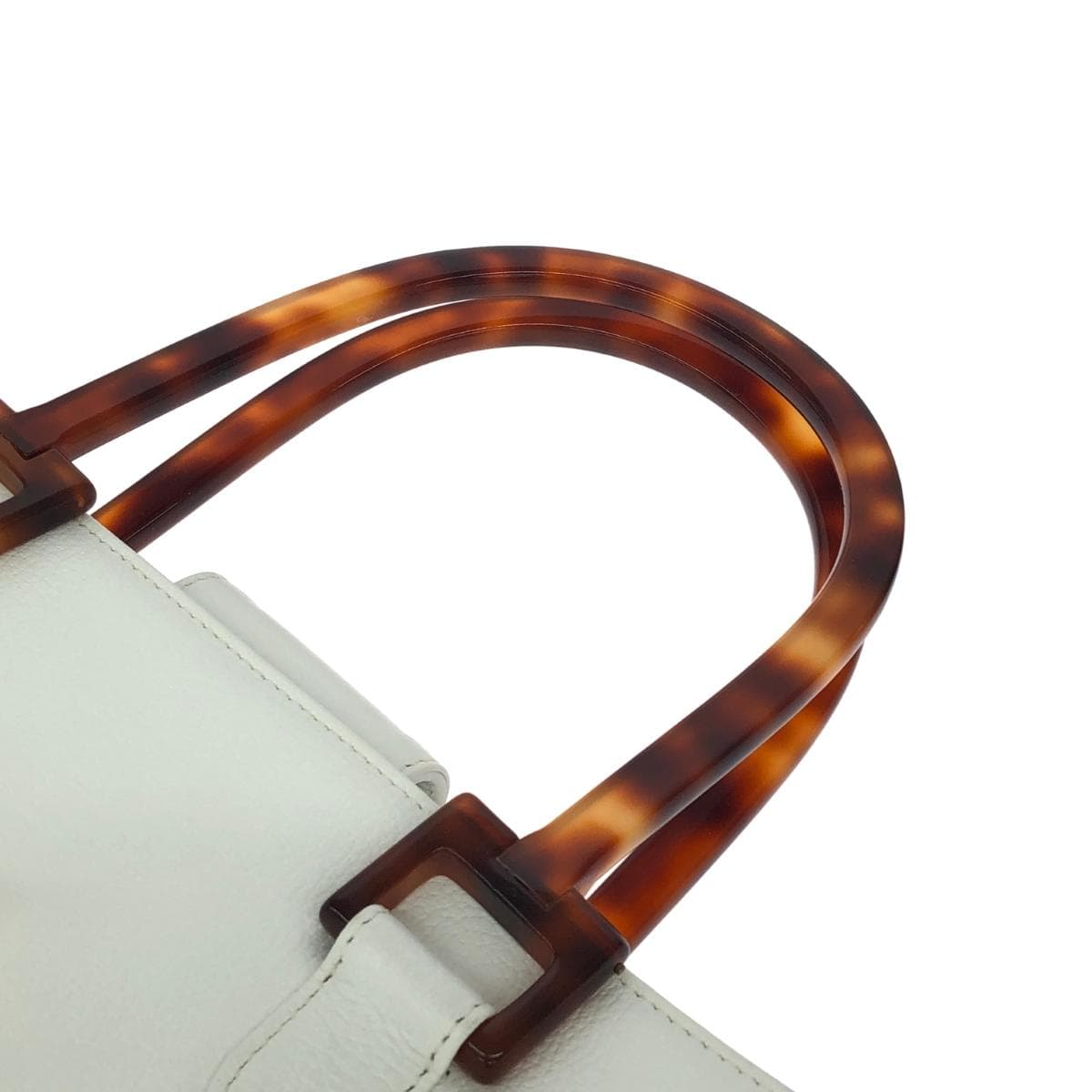 Marice Paris / Handbag Plastic handle / Turn lock hardware / Made in France White Women's 5