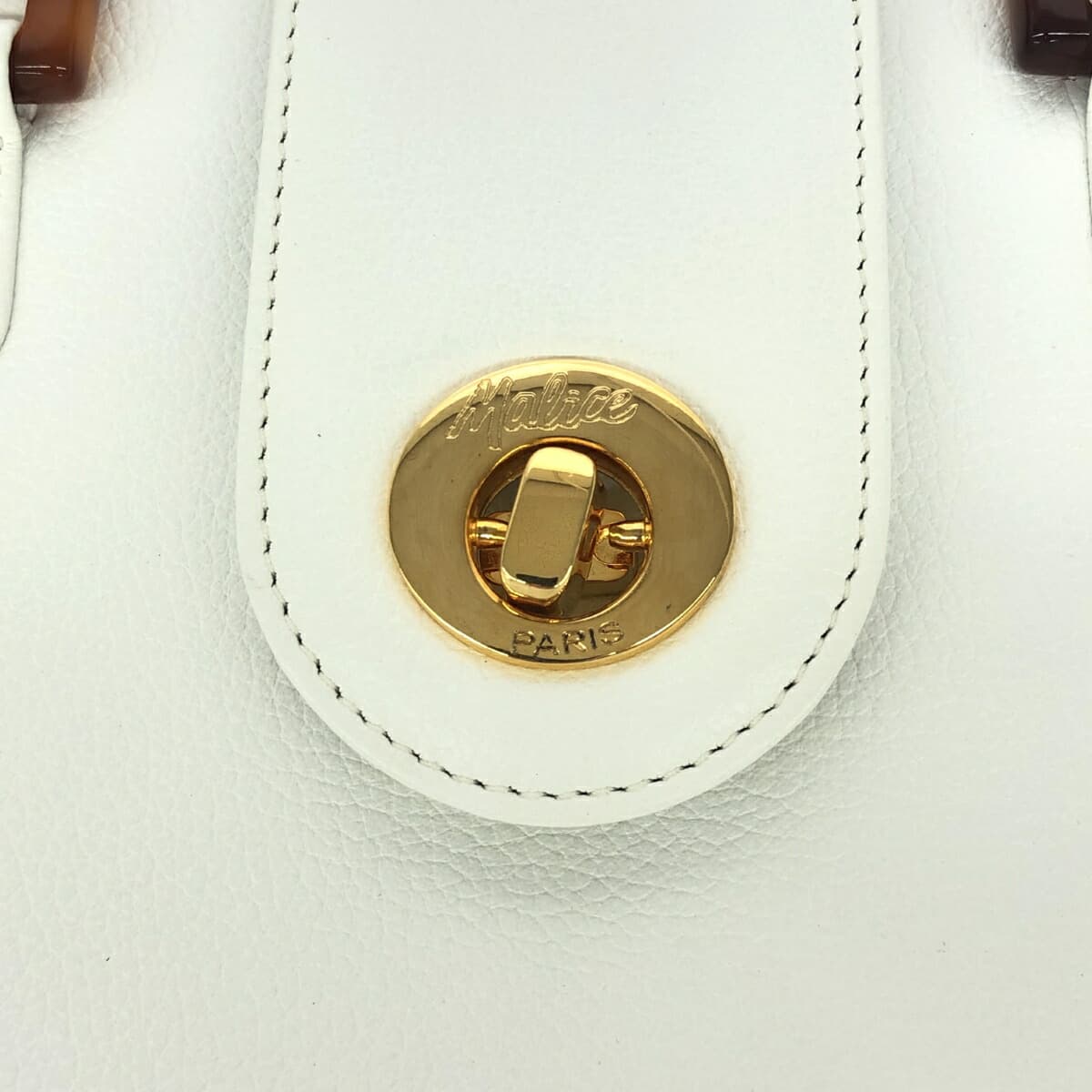 Marice Paris / Handbag Plastic handle / Turn lock hardware / Made in France White Women's 6