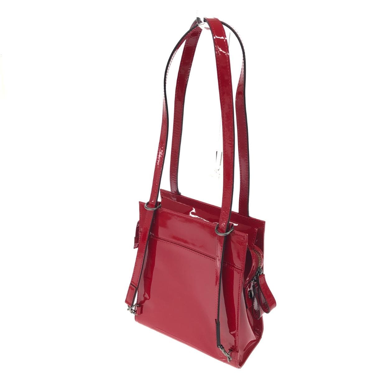 Ginza Kanematsu 2WAY Tote Bag Enamel Red Ladies 3