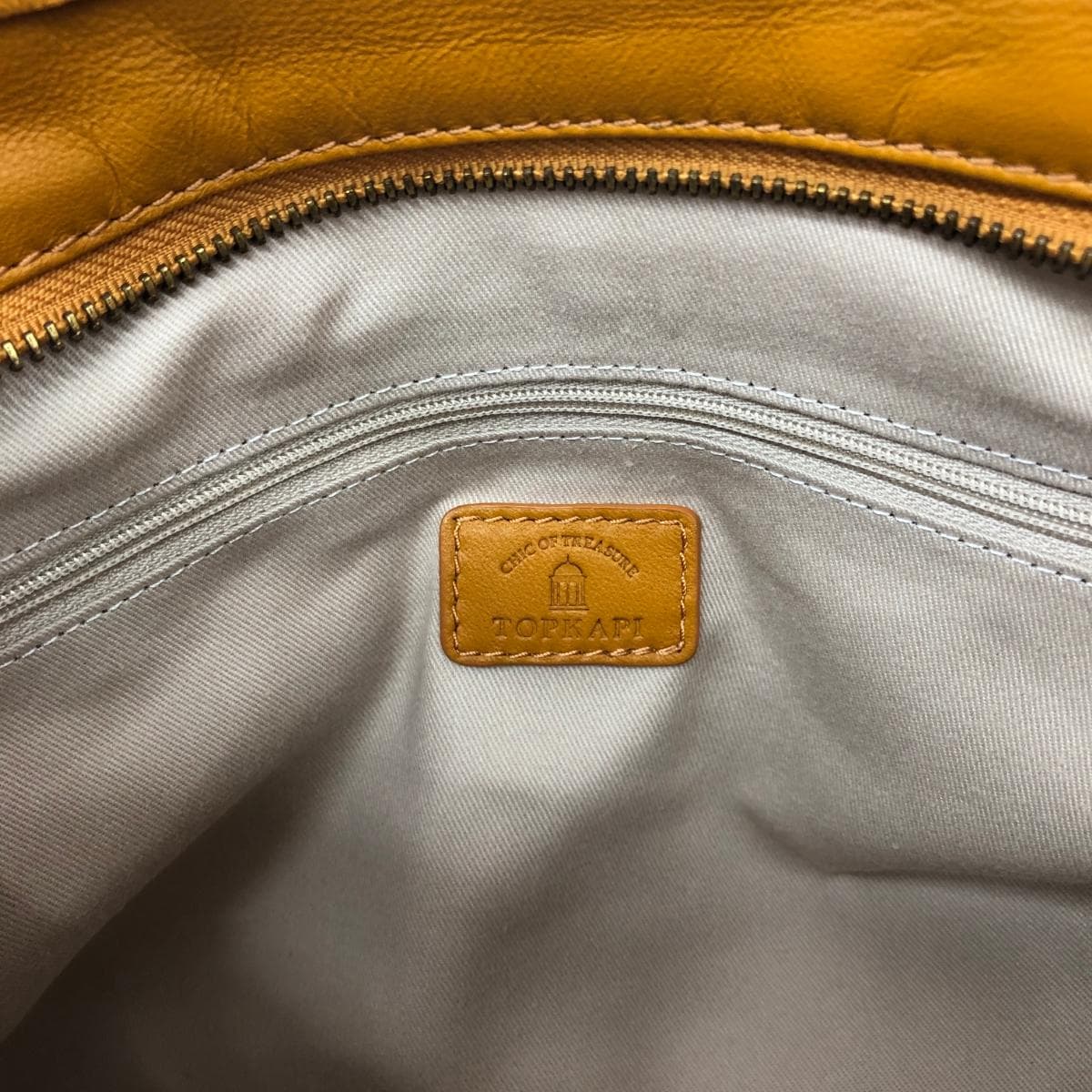 TOPKAPI Topkapi Chic of Treasure Topkapi Tote Bag Excellent condition Belt Intrecciato Leather Mustard Yellow Ladies 7