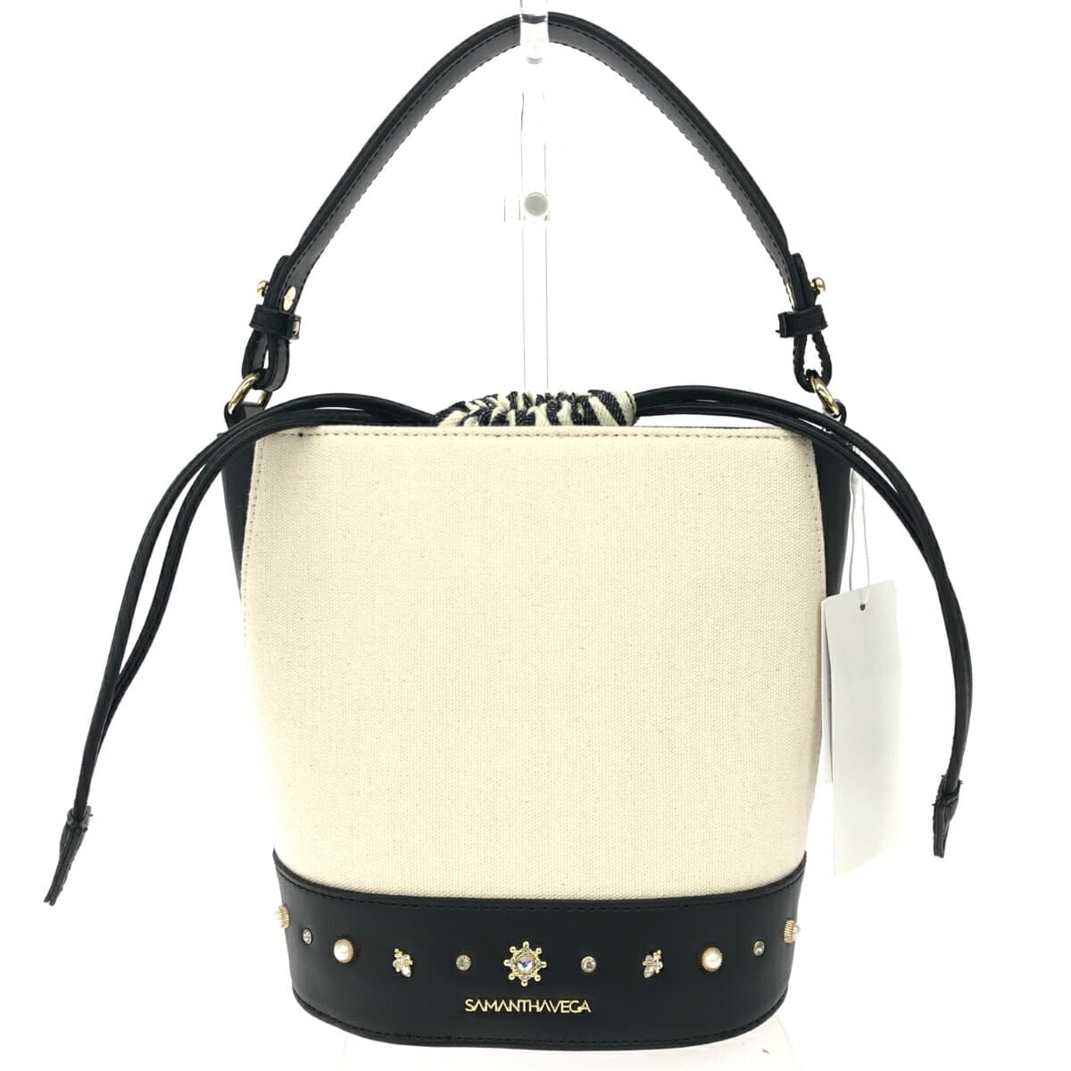 Samantha Vega 2WAY bag unused item bucket black/white ladies 2