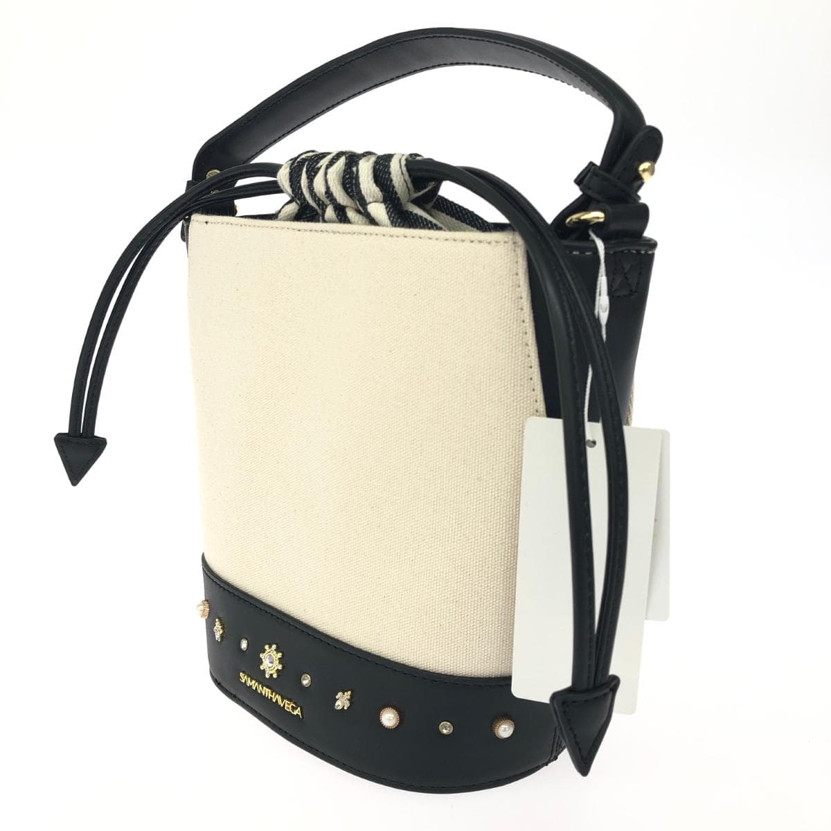 Samantha Vega 2WAY bag unused item bucket black/white ladies 4