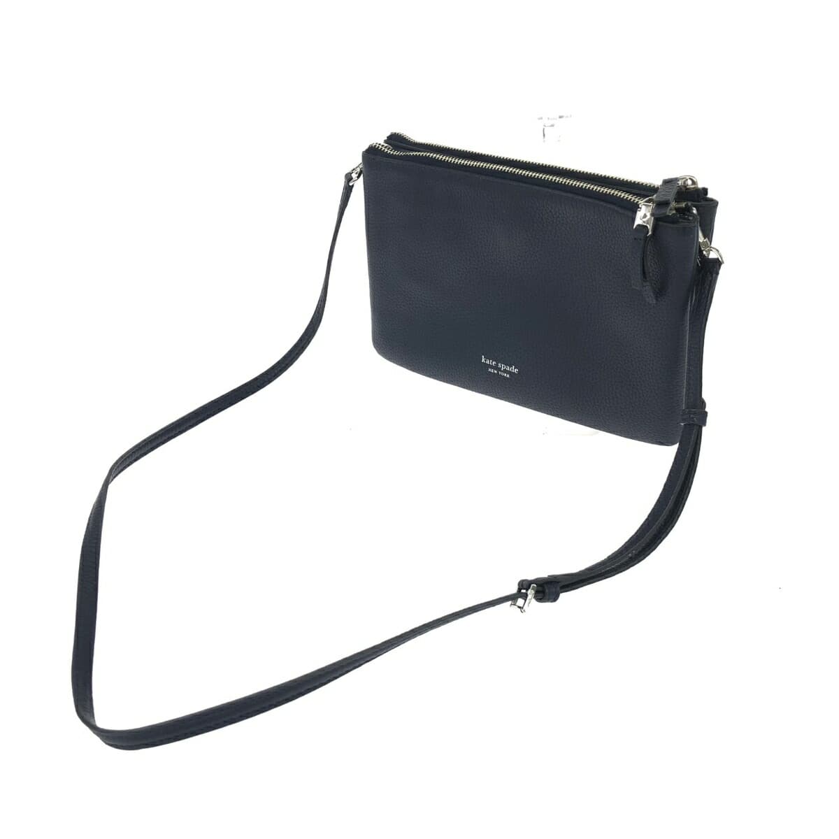 Kate Spade Shoulder Bag Leather Navy Women's 3
