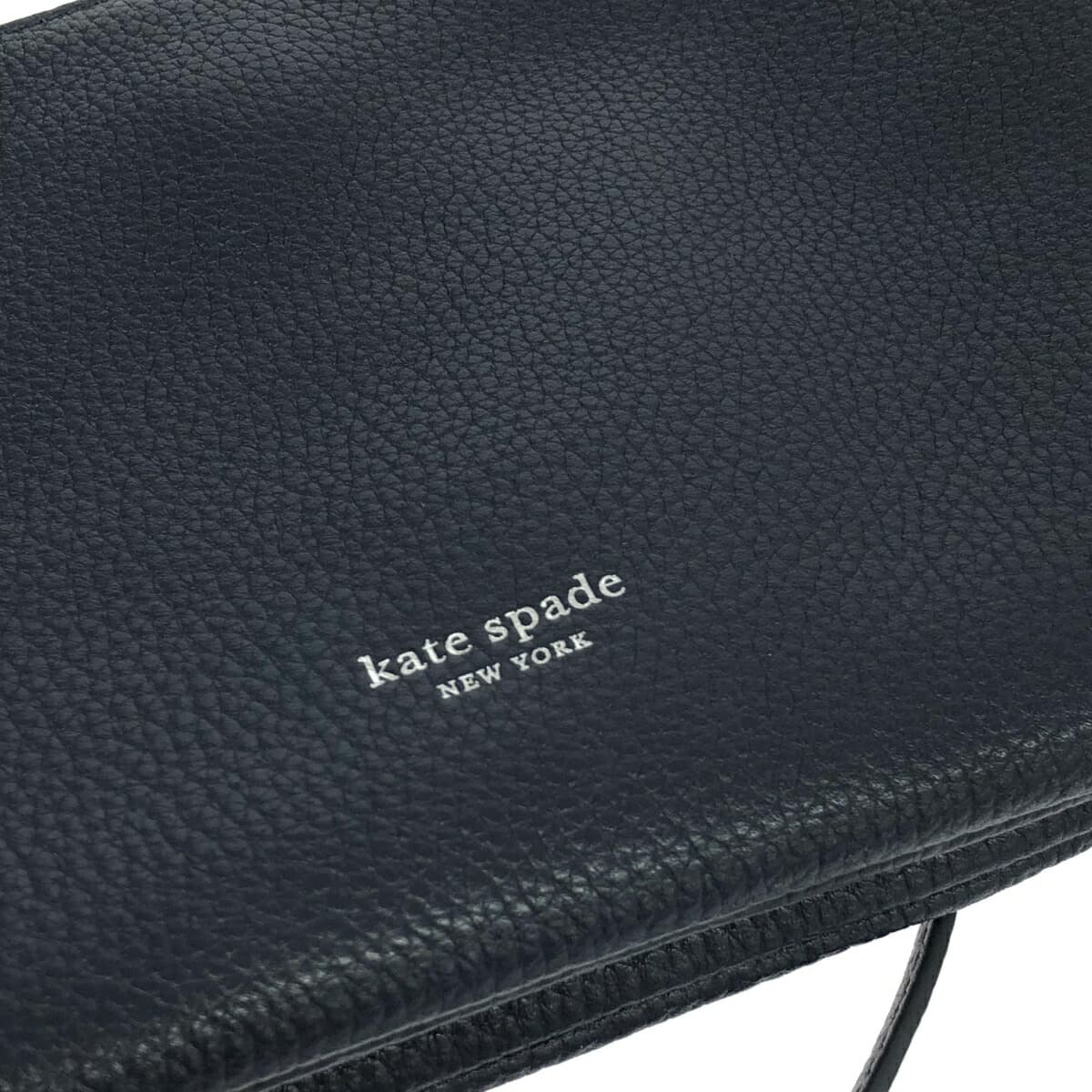 Kate Spade Shoulder Bag Leather Navy Women's 5