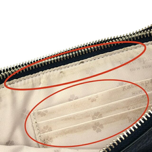 Kate Spade Shoulder Bag Leather Navy Women's 9