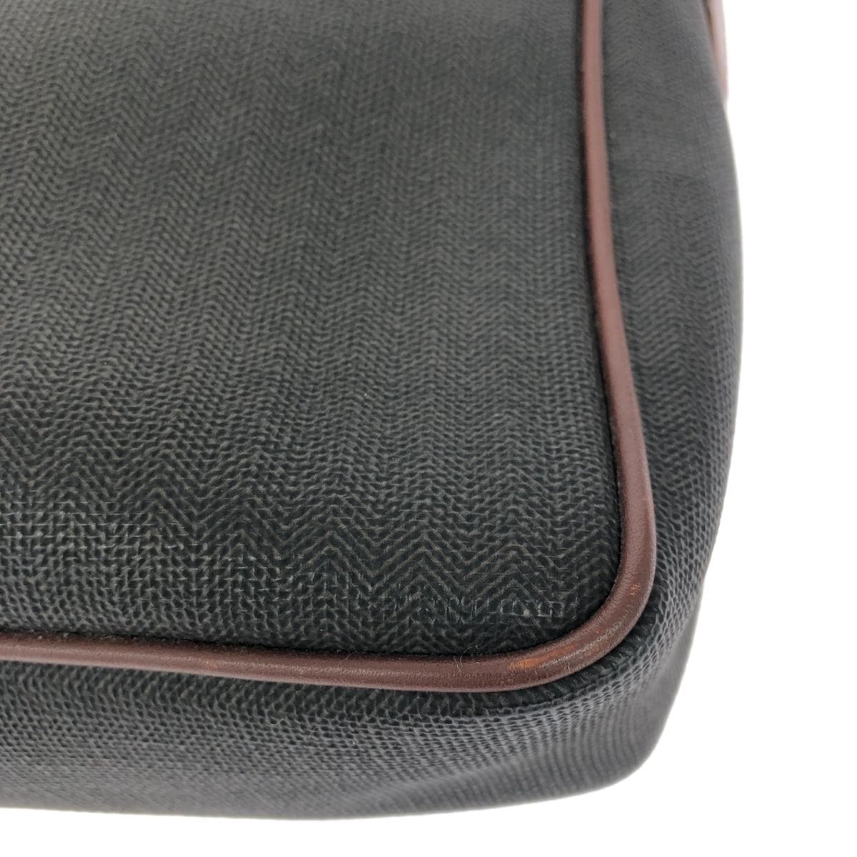 dunhill 2WAY business bag Leather × PVC Brown Men's 10