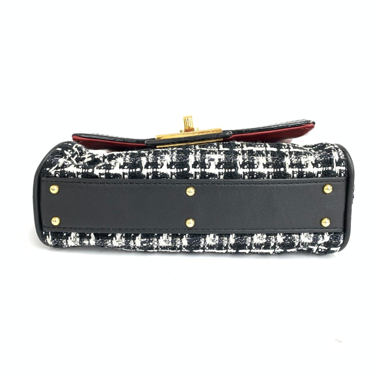 KENJIIKEDA Kenji Ikeda Chain Shoulder Bag Tweed Black Ladies 4