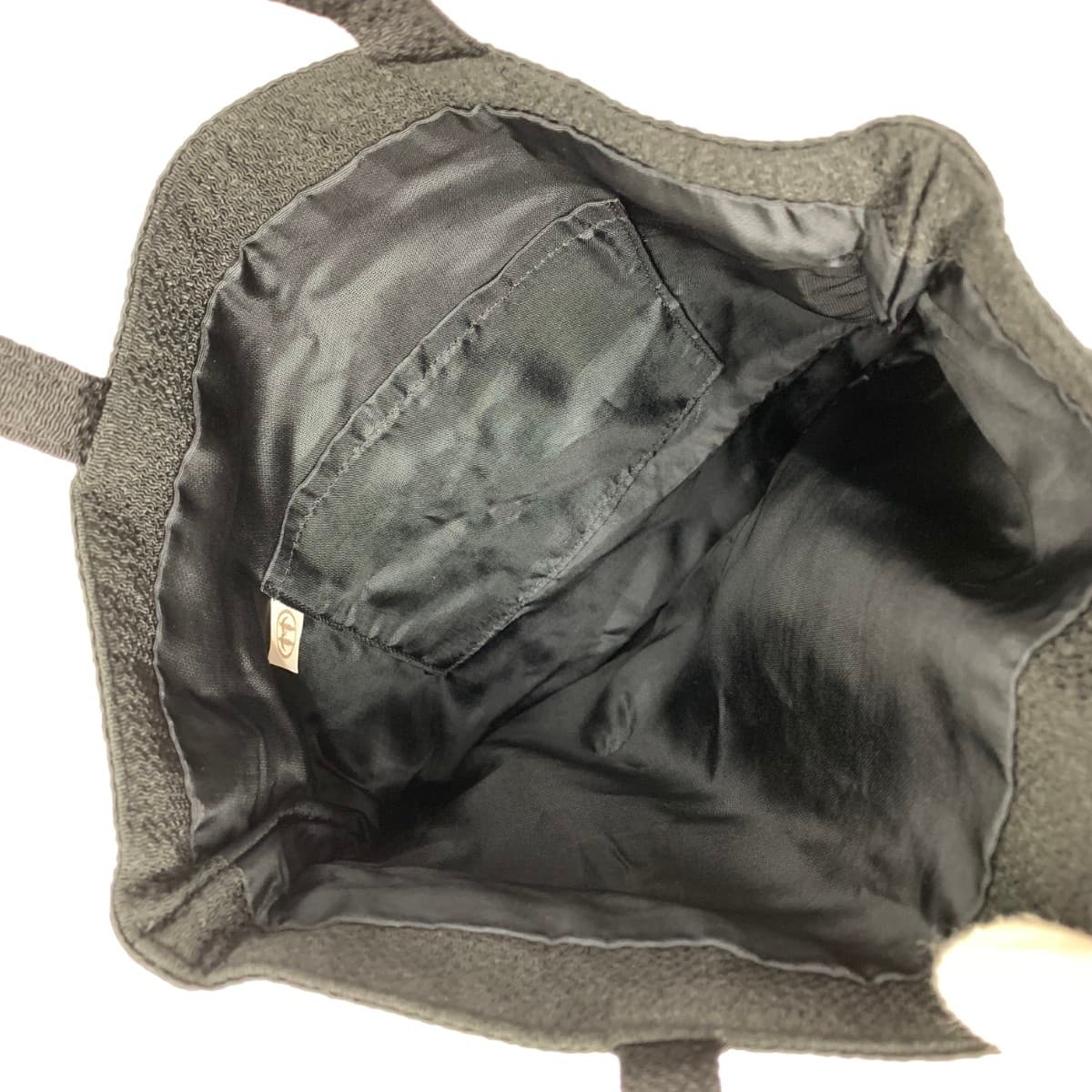 Kurochiku Kurochiku Tote Bag Good Condition Japanese Pattern Shishi (Lion Dog) Chirimen Black Ladies 6