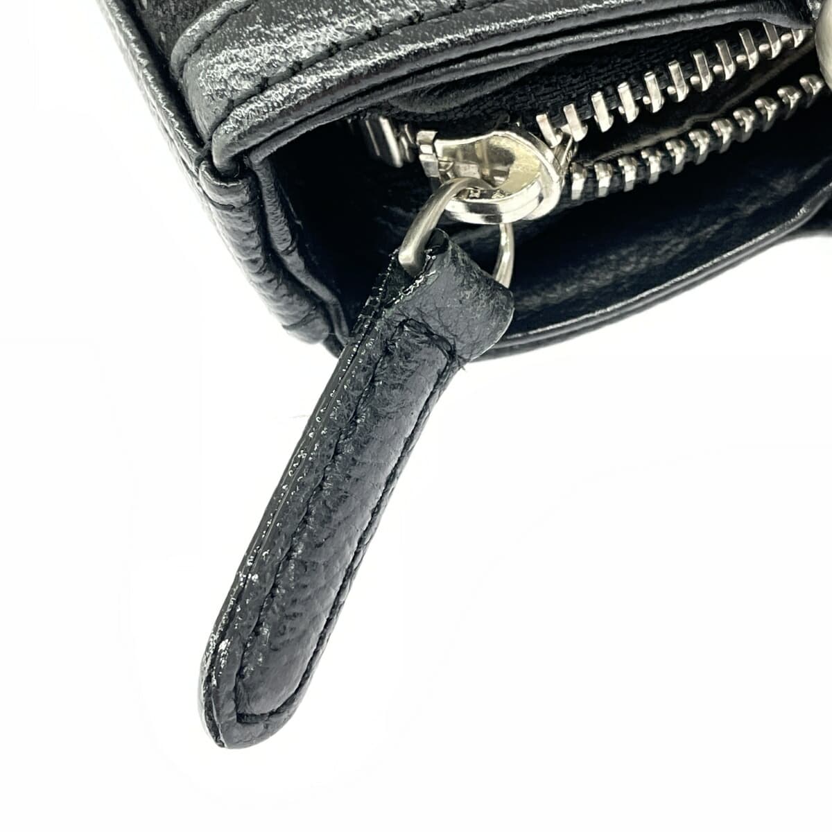 Inden-ya Handbag Good Condition / Black Ground Deer Leather with Black Lacquer Women's 10