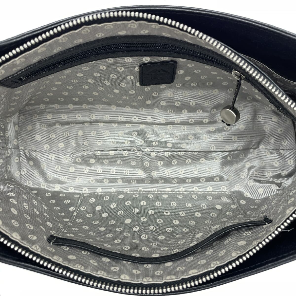 Inden-ya Handbag Good Condition / Black Ground Deer Leather with Black Lacquer Women's 4