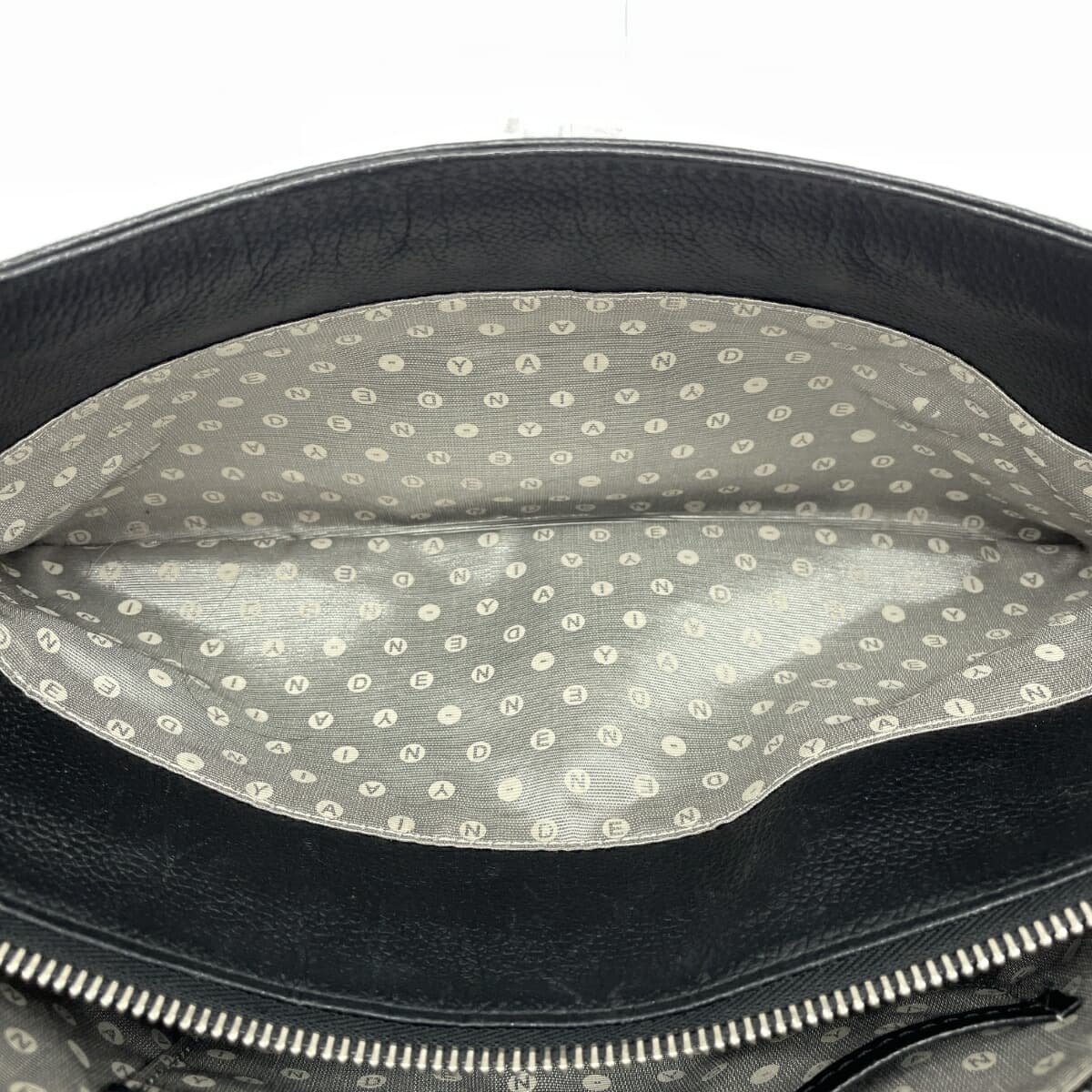 Inden-ya Handbag Good Condition / Black Ground Deer Leather with Black Lacquer Women's 5