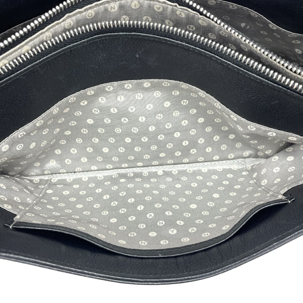 Inden-ya Handbag Good Condition / Black Ground Deer Leather with Black Lacquer Women's 6