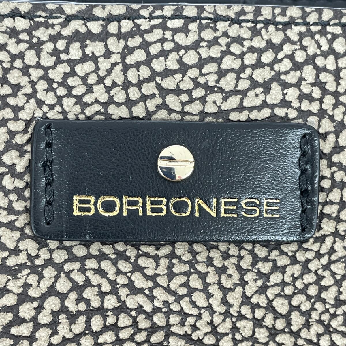 Borbonese Tote Bag / Leilian Collaboration Good Condition Quail Pattern / Leather Navy Women's 6