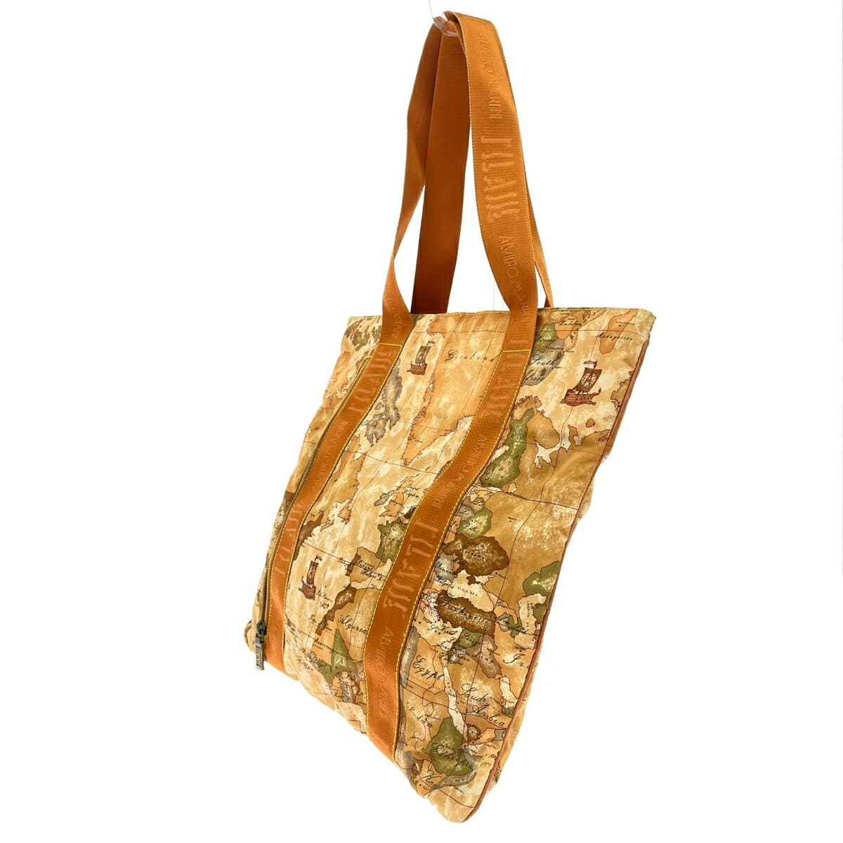 PRIMA CLASSE Tote Bag Map Pattern/Nylon Beige Unisex 3