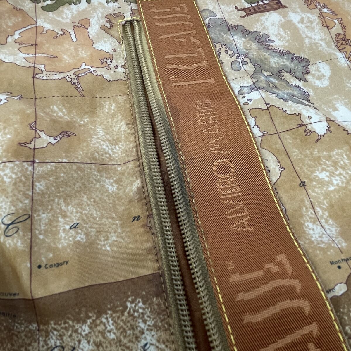 PRIMA CLASSE Tote Bag Map Pattern/Nylon Beige Unisex 8