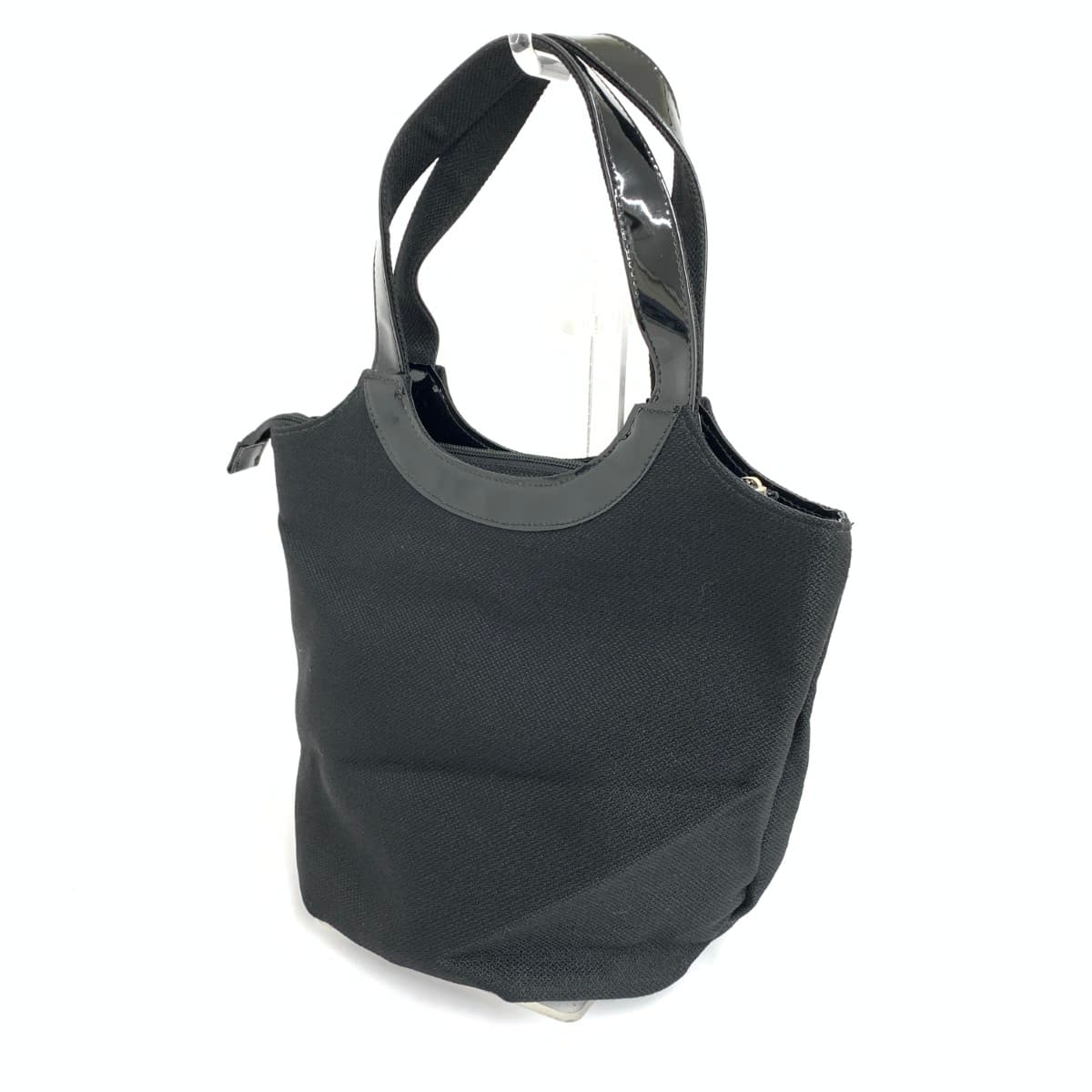 MARY QUANT Tote Bag Good Condition Daisy Nylon Black Ladies 3