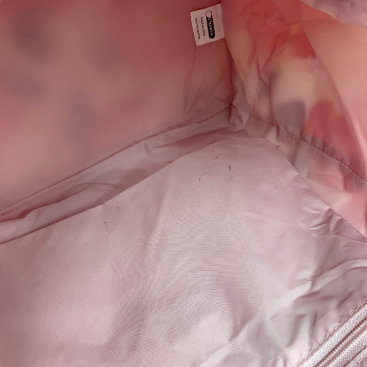 LeSportsac Tote Bag Floral Pattern Nylon Beige Women's 9