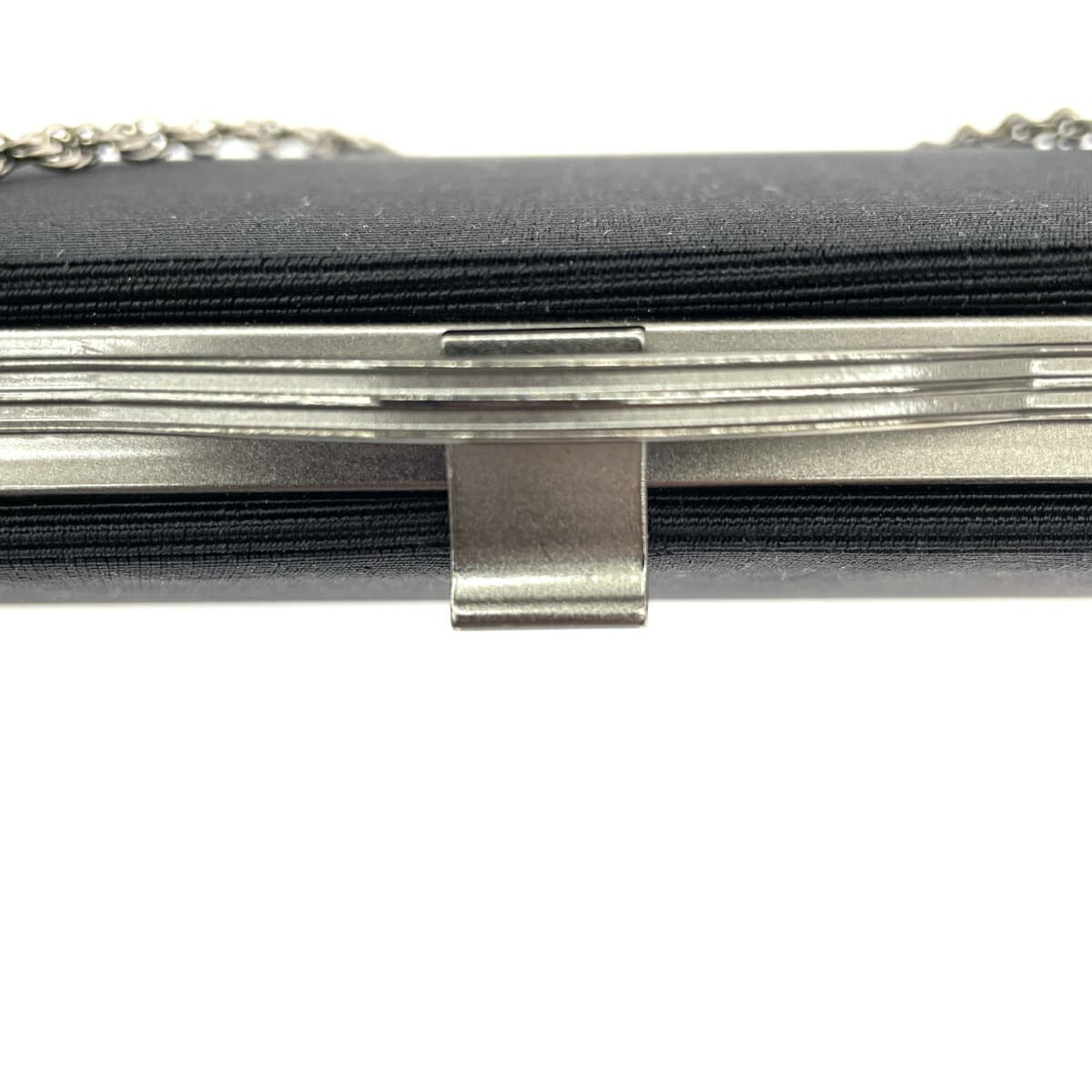 chain clutch bag chain clutch bag chain clutch bag satin black ladies 6