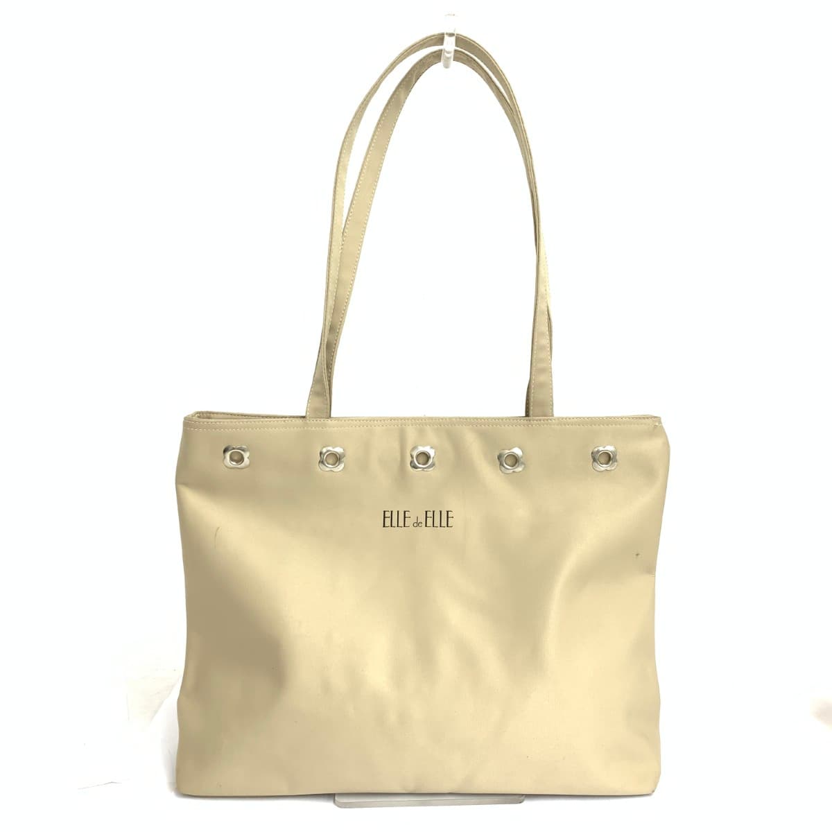 ELLE LELLE Tote Bag Logo Nylon Beige Women's