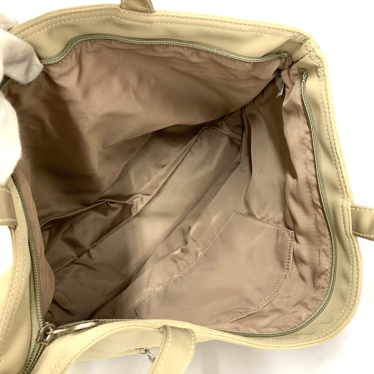 ELLE LELLE Tote Bag Logo Nylon Beige Women's 6