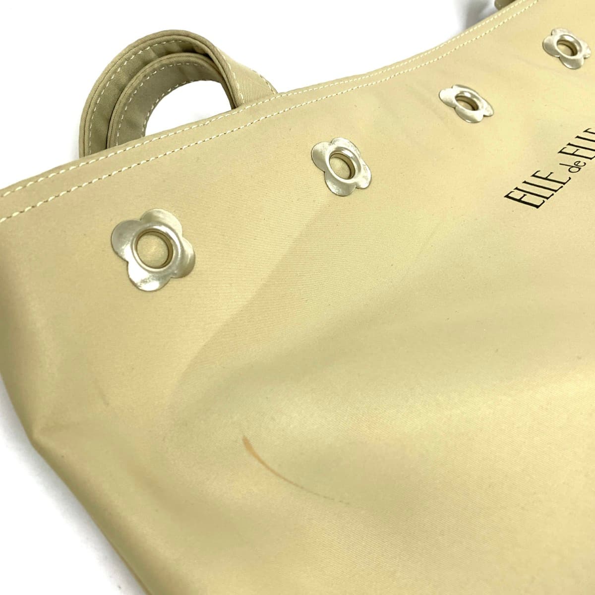 ELLE LELLE Tote Bag Logo Nylon Beige Women's 8