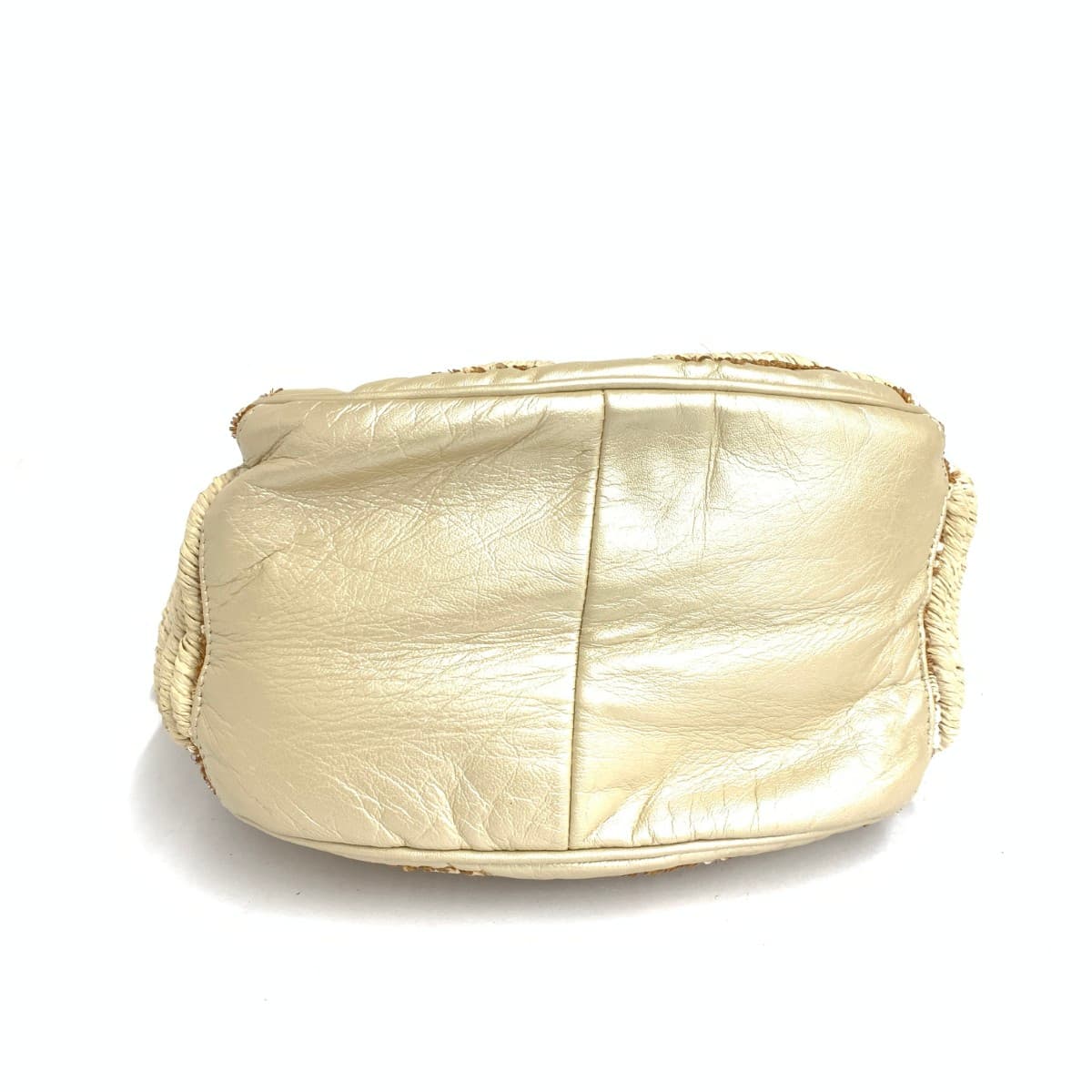 JAMINPUECH Chain Tote Bag Sequin Leather Beige Ladies 5