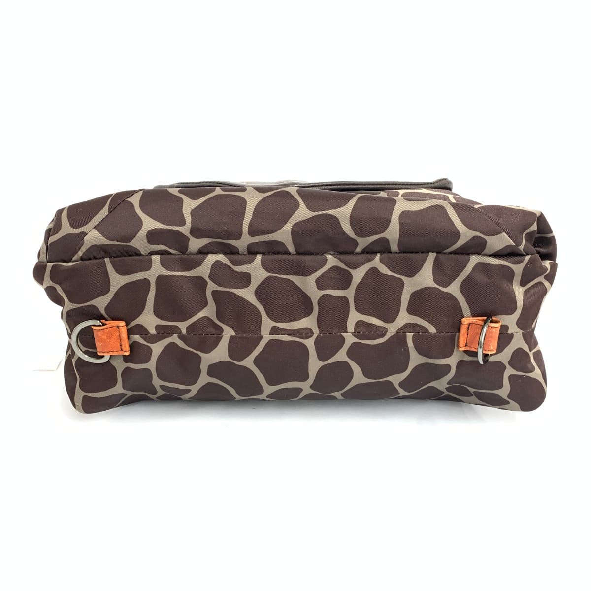 OSAM Shoulder Bag, Giraffe Pattern, Nylon, Brown, Unisex 4