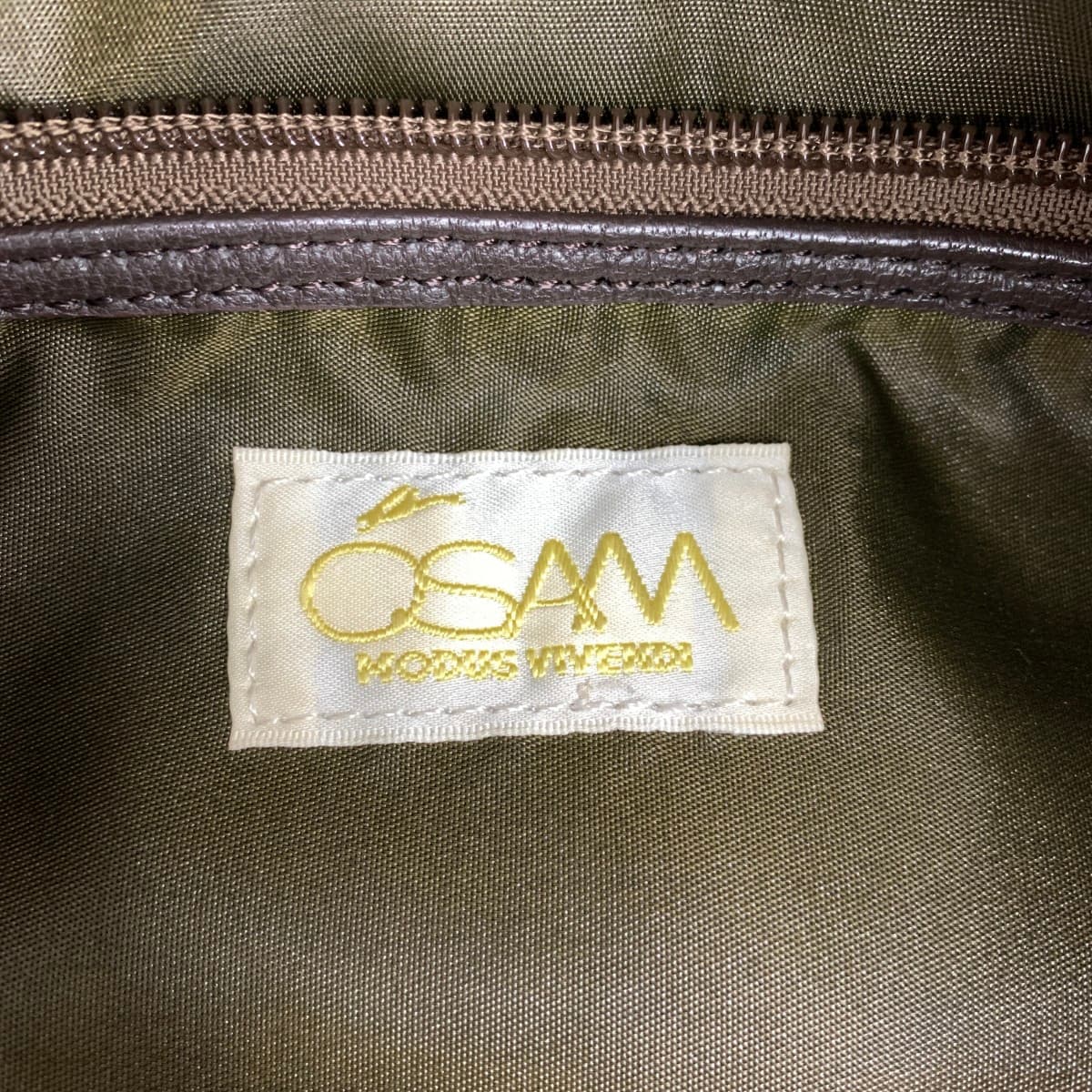 OSAM Shoulder Bag, Giraffe Pattern, Nylon, Brown, Unisex 6